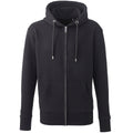 Black - Front - Anthem Mens Organic Full Zip Hoodie