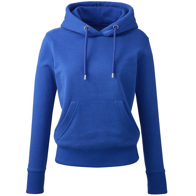 Royal Blue - Front - Anthem Womens-Ladies Organic Hoodie