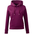 Burgundy - Front - Anthem Womens-Ladies Organic Hoodie