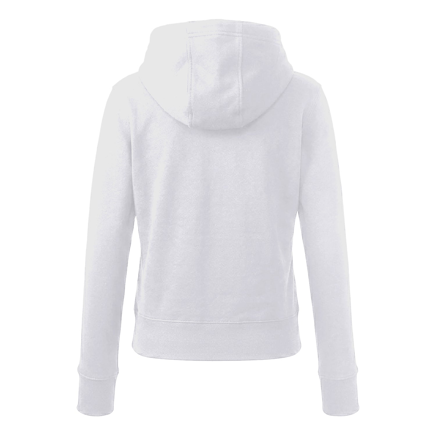 White - Back - Anthem Womens-Ladies Organic Hoodie