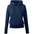 Navy - Front - Anthem Womens-Ladies Organic Hoodie