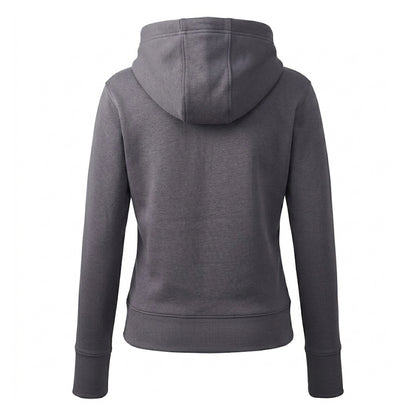 Charcoal - Side - Anthem Womens-Ladies Organic Hoodie