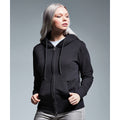 Black - Back - Anthem Womens-Ladies Organic Full Zip Hoodie