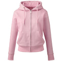 Pink - Front - Anthem Womens-Ladies Organic Full Zip Hoodie