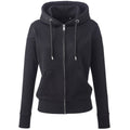 Black - Front - Anthem Womens-Ladies Organic Full Zip Hoodie