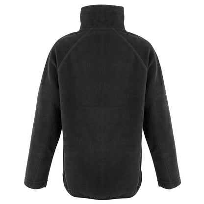 Black - Side - Result Genuine Recycled Childrens-Kids Micro Zip Neck Fleece