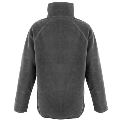 Grey - Back - Result Genuine Recycled Childrens-Kids Micro Zip Neck Fleece