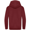 Burgundy - Back - Awdis Childrens-Kids Organic Hoodie