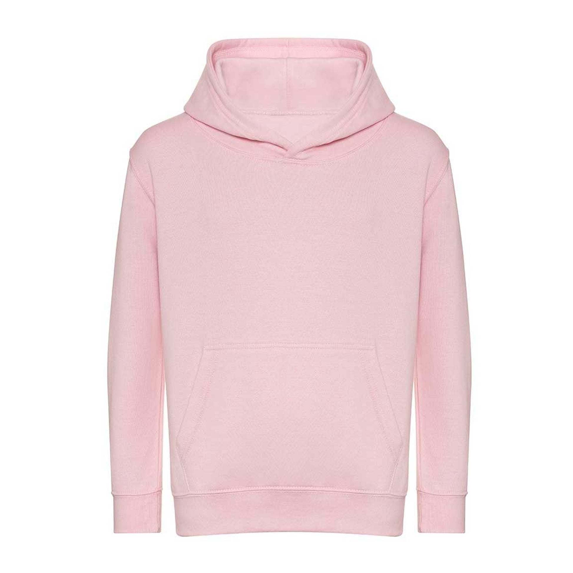 Baby Pink - Front - Awdis Childrens-Kids Organic Hoodie
