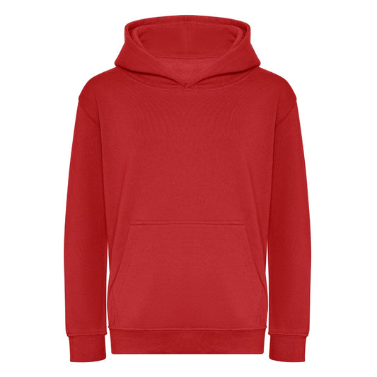 Fire Red - Front - Awdis Childrens-Kids Organic Hoodie