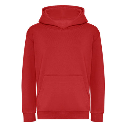 Fire Red - Front - Awdis Childrens-Kids Organic Hoodie