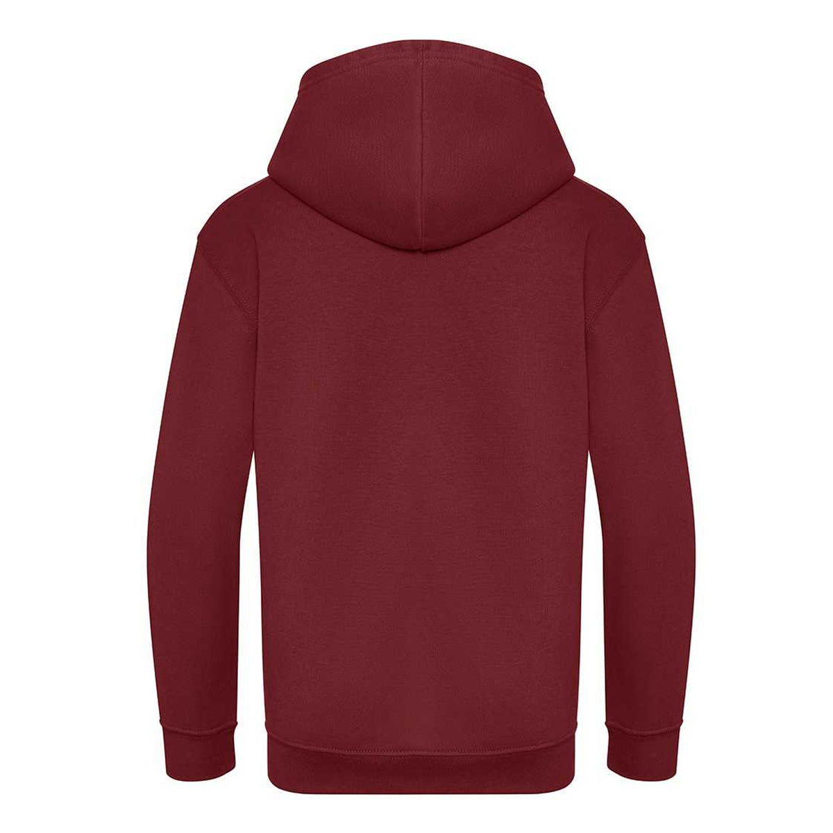 Burgundy - Back - Awdis Childrens-Kids Organic Hoodie