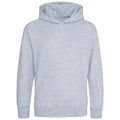 Heather Grey - Front - Awdis Childrens-Kids Organic Hoodie