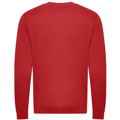 Fire Red - Back - Awdis Mens Organic Sweatshirt