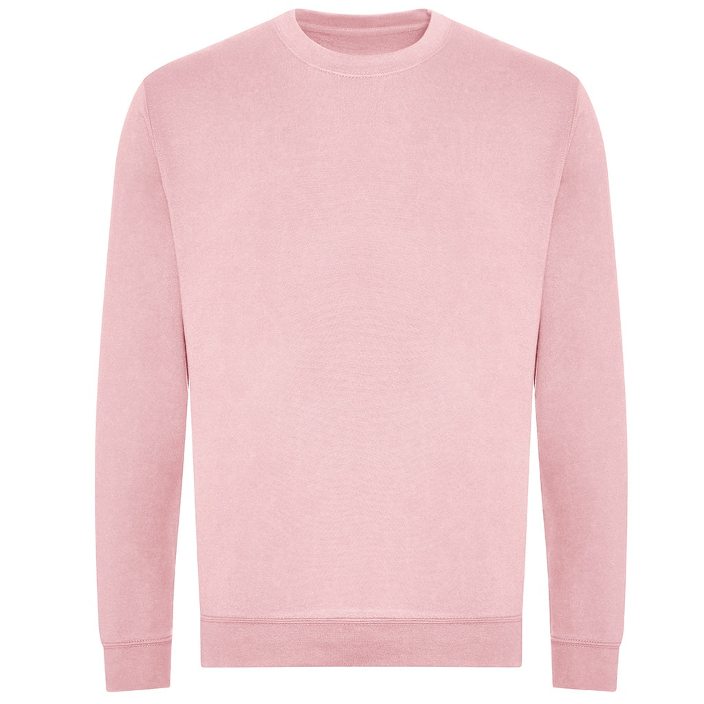 Baby Pink - Front - Awdis Mens Organic Sweatshirt
