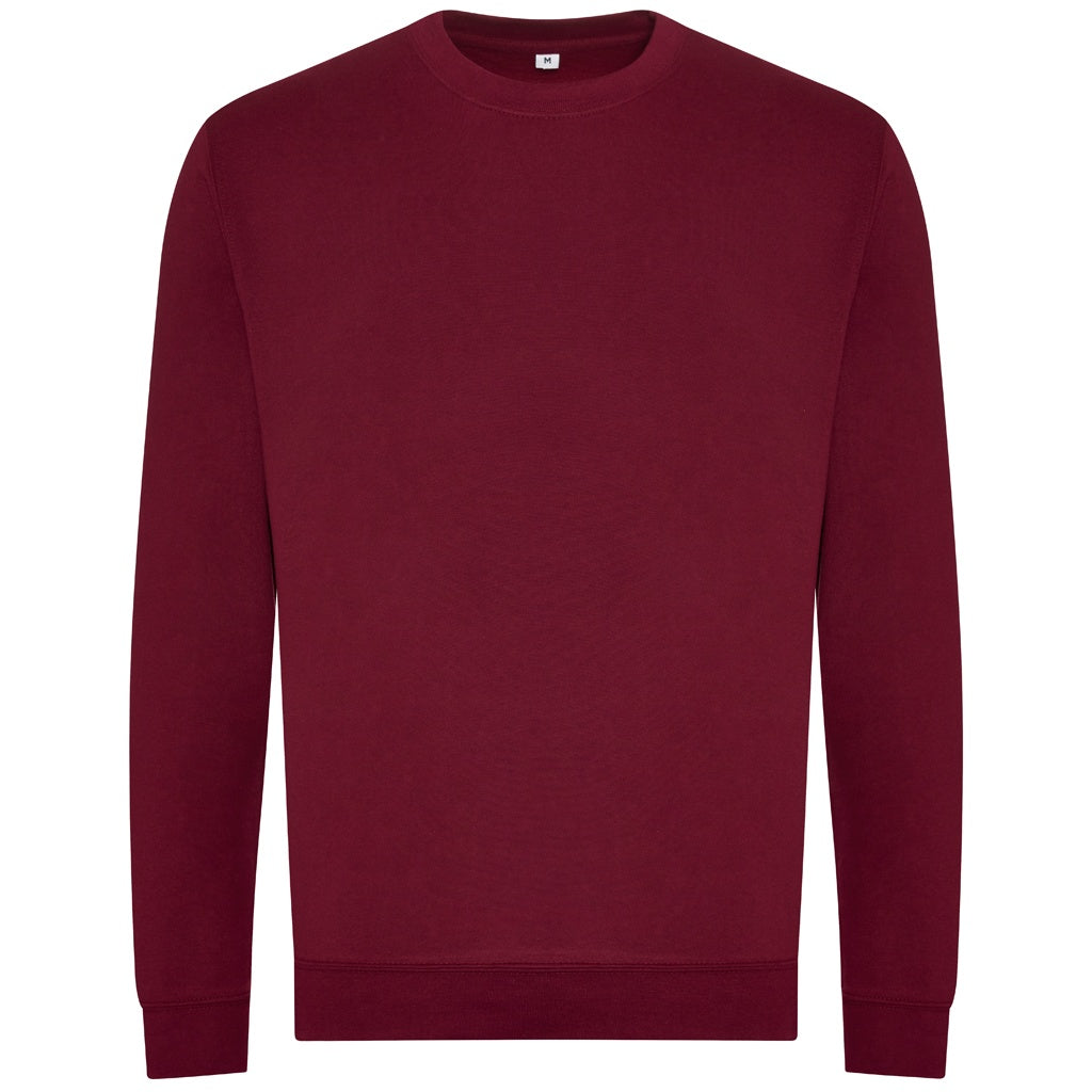 Burgundy - Front - Awdis Mens Organic Sweatshirt
