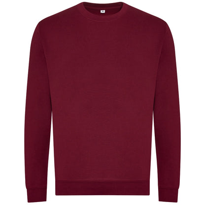Burgundy - Front - Awdis Mens Organic Sweatshirt
