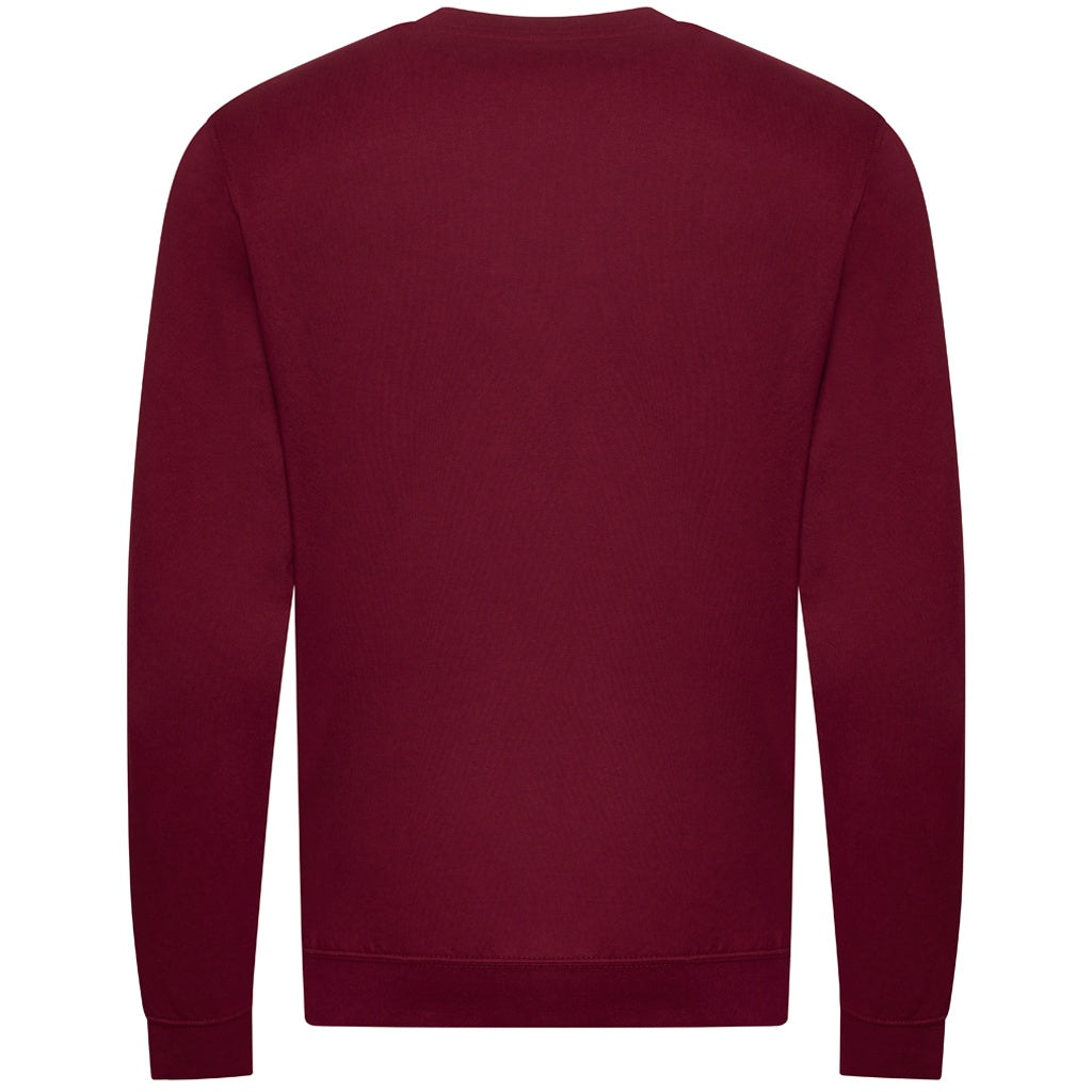 Burgundy - Back - Awdis Mens Organic Sweatshirt