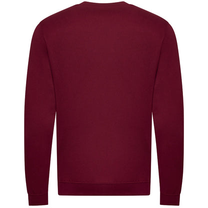 Burgundy - Back - Awdis Mens Organic Sweatshirt