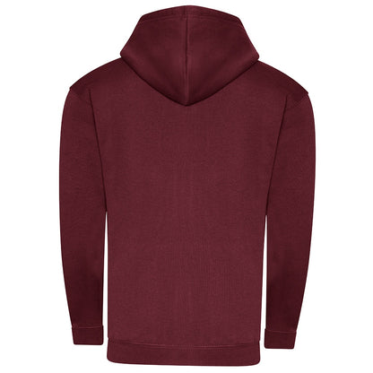 Burgundy - Back - Awdis Mens Organic Full Zip Hoodie