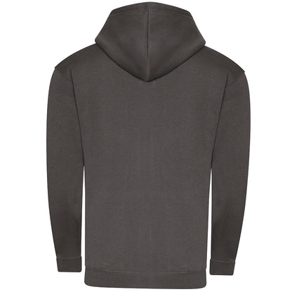 Charcoal - Back - Awdis Mens Organic Full Zip Hoodie