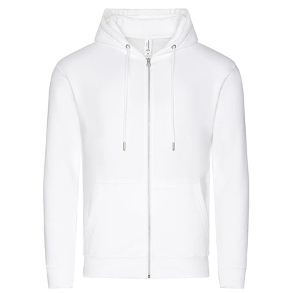 Arctic White - Front - Awdis Mens Organic Full Zip Hoodie