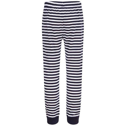 Navy-White Stripe - Back - SF Minni Childrens-Kids Lounge Pants