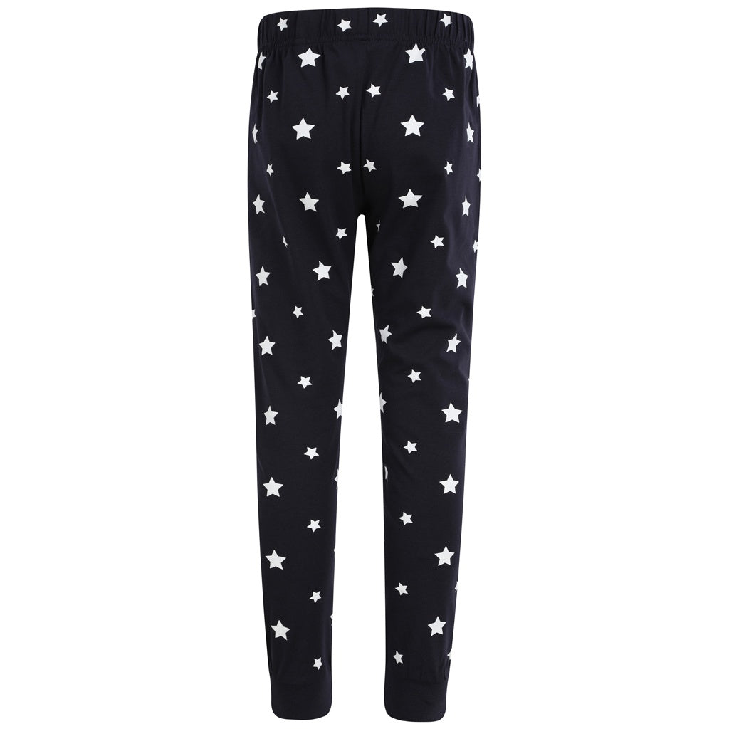 Navy-White - Back - SF Childrens-Kids Stars Lounge Pants
