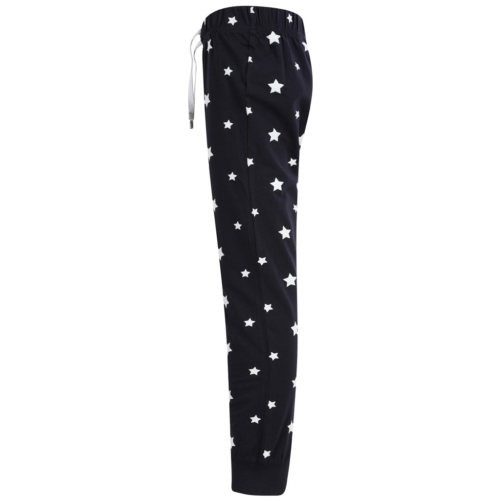 Navy-White - Side - SF Childrens-Kids Stars Lounge Pants