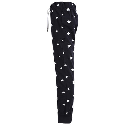 Navy-White - Side - SF Childrens-Kids Stars Lounge Pants