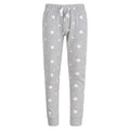 Heather Grey-White - Front - SF Childrens-Kids Stars Lounge Pants