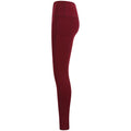 Burgundy - Side - Tombo Womens-Ladies Core Pocket Leggings