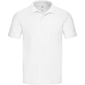 White - Front - Fruit of the Loom Mens Original Pique Polo Shirt