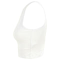 White - Side - SF Womens-Ladies Cropped Crop Top