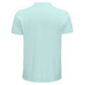 Arctic Blue - Back - SOLS Mens Planet Pique Organic Polo Shirt
