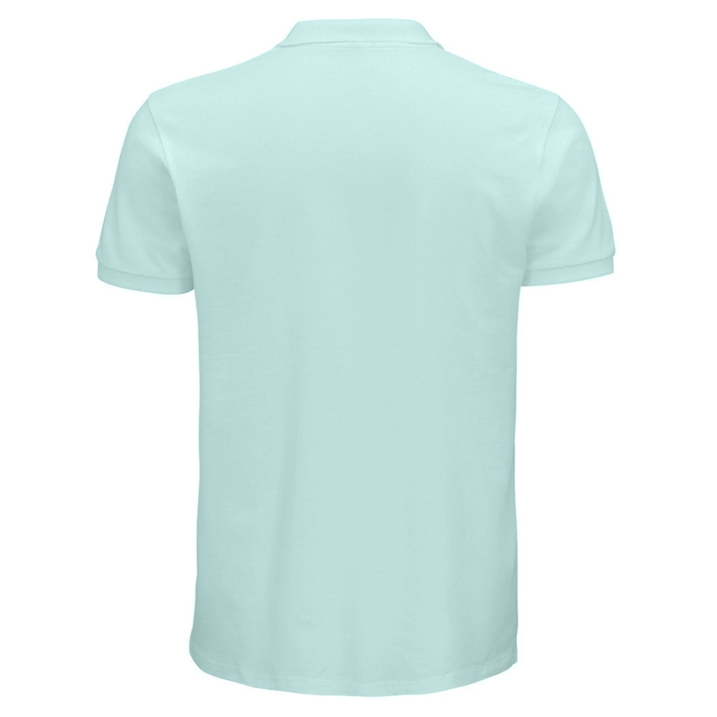 Arctic Blue - Back - SOLS Mens Planet Pique Organic Polo Shirt