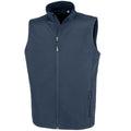 Navy - Front - Result Genuine Recycled Mens Softshell Printable Body Warmer