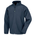 Navy - Front - Result Genuine Recycled Mens Printable Soft Shell Jacket
