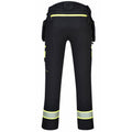 Black - Side - Portwest Unisex Adult DX4 Detachable Holster Pocket Work Trousers