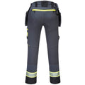 Gunmetal Grey - Side - Portwest Unisex Adult DX4 Detachable Holster Pocket Work Trousers