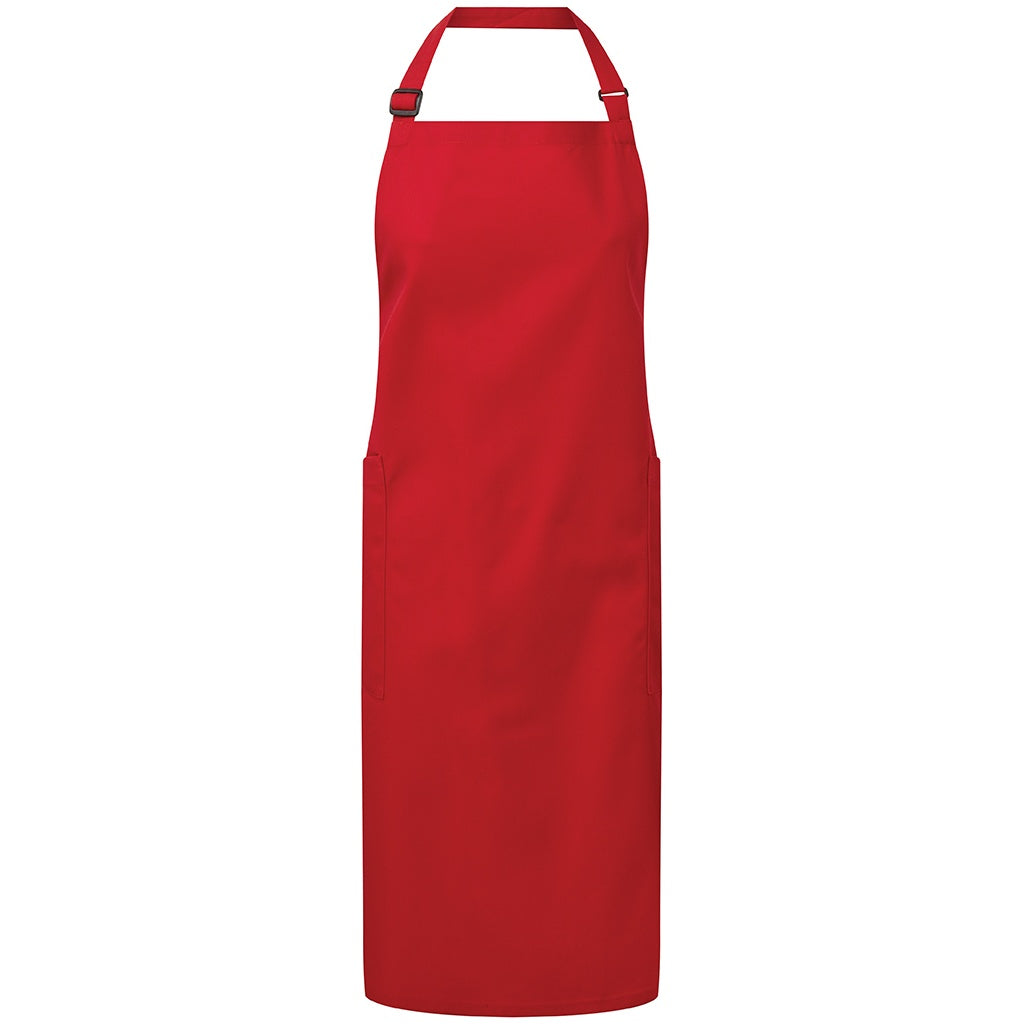 Red - Front - Premier Organic Fairtrade Certified Recycled Full Apron
