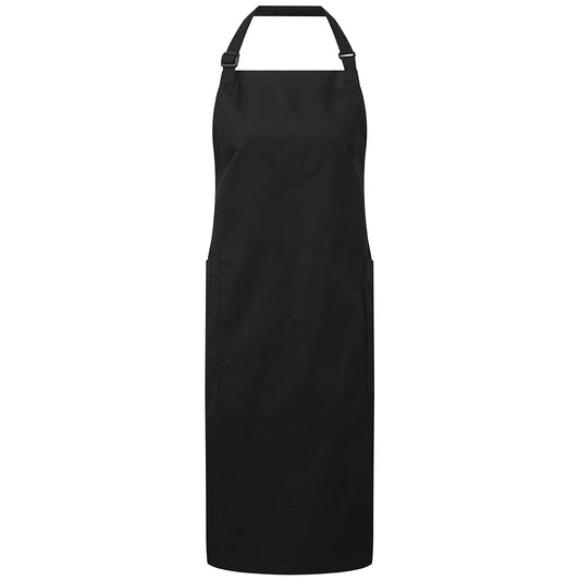 Black - Front - Premier Organic Fairtrade Certified Recycled Full Apron