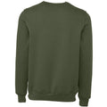 Military Green - Side - Bella + Canvas Unisex Adult Raw Seam Sweatshirt