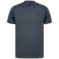 Charcoal - Front - Henbury Mens HiCool Performance T-Shirt