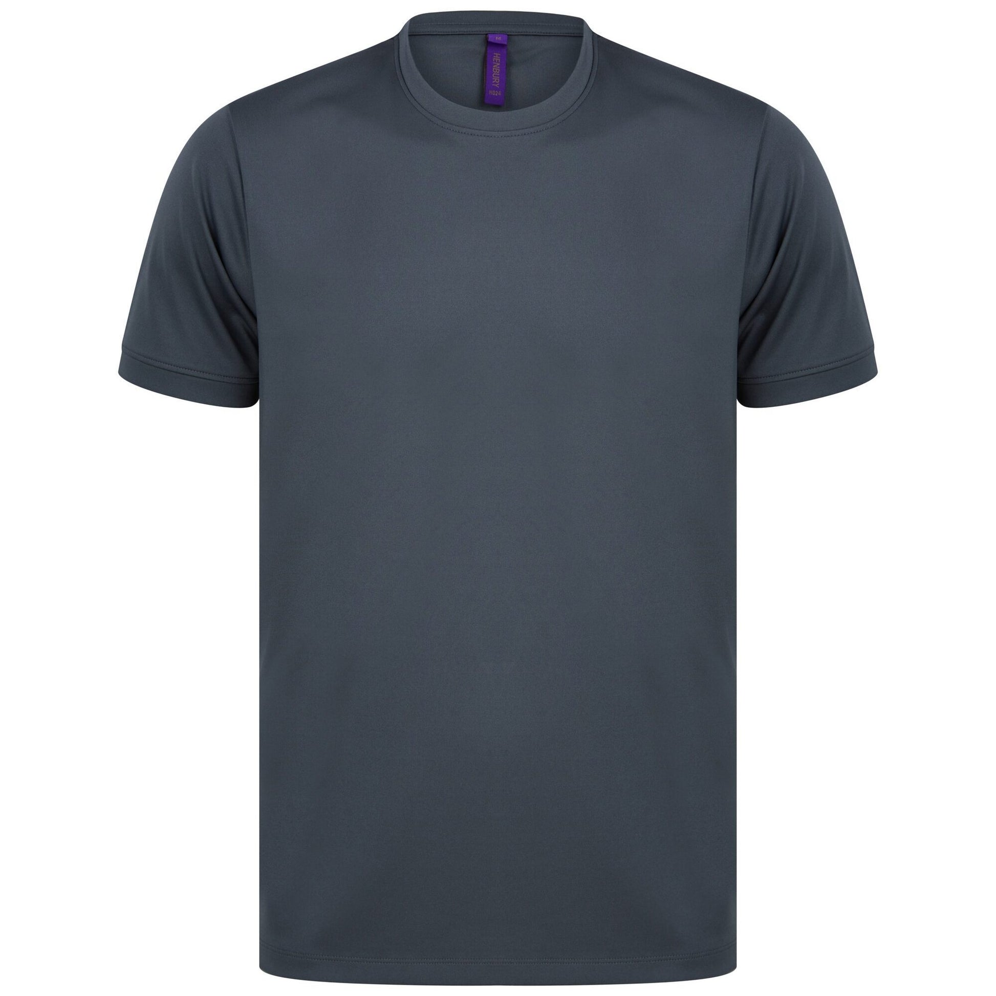 Charcoal - Front - Henbury Mens HiCool Performance T-Shirt