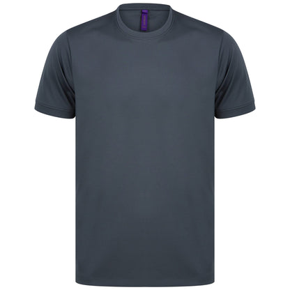 Charcoal - Front - Henbury Mens HiCool Performance T-Shirt
