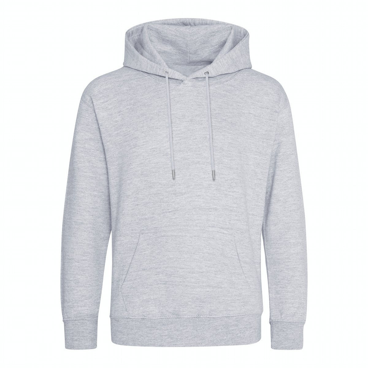 Grey Heather - Front - Awdis Mens Organic Hoodie