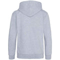 Grey Heather - Back - Awdis Childrens-Kids Heather Organic Hoodie