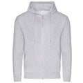 Grey Heather - Front - Awdis Mens Organic Hoodie