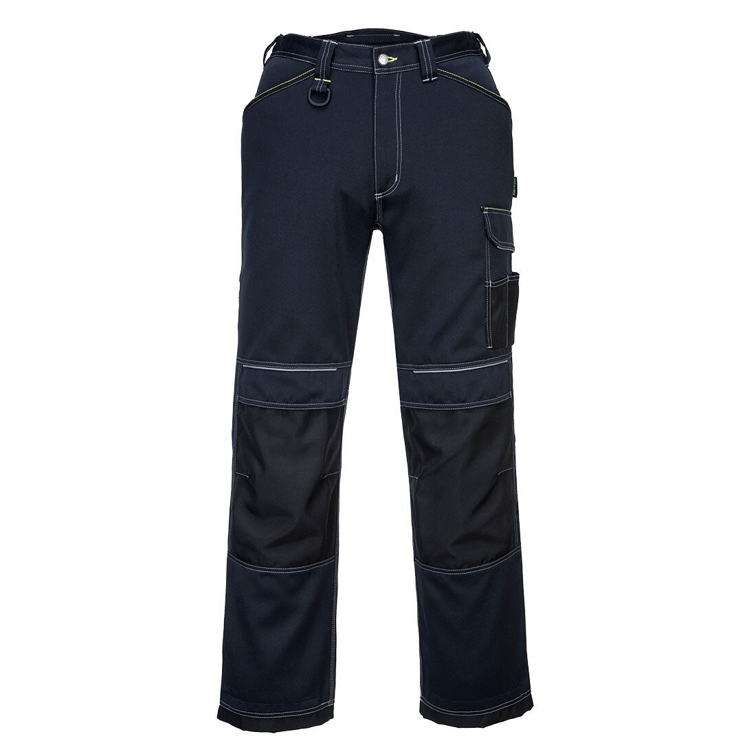 Navy-Black - Front - Portwest Mens PW3 Work Trousers